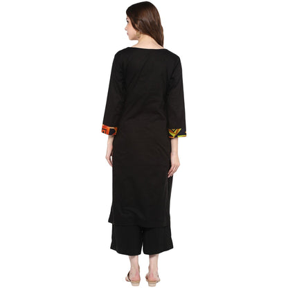 Finding Product Women's Orange Block Print Kurta