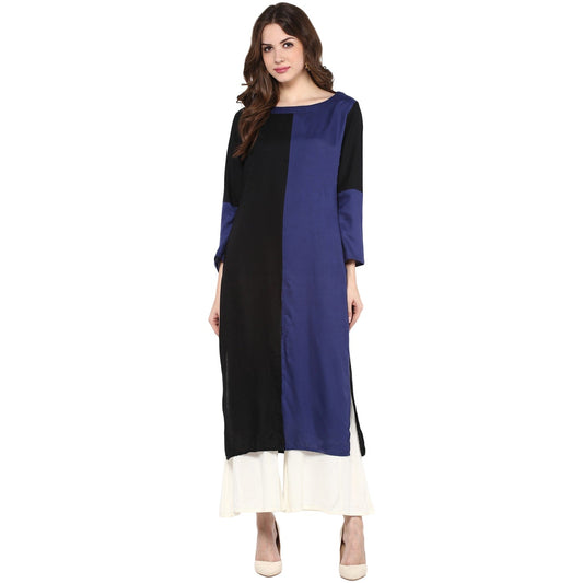 Finding Product Women's Vertical Color-Block Kurta