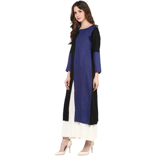 Finding Product Women's Vertical Color-Block Kurta