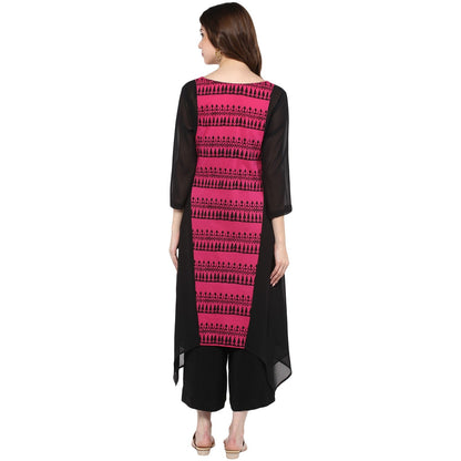 Finding Product Women's Border Print Asymmetric Kurta