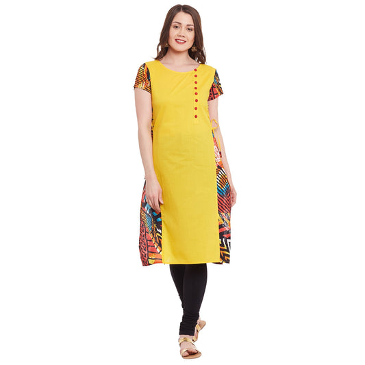 Finding Product Women's Tropcal Print Criss-Cross Kurta
