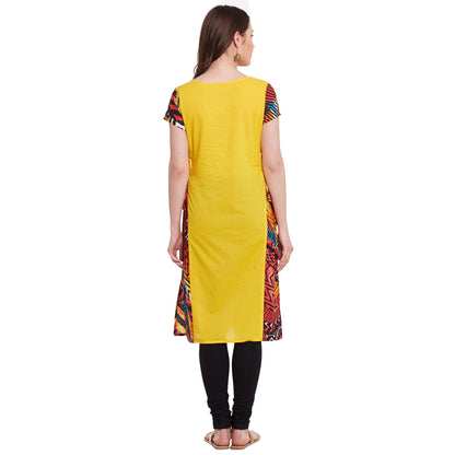 Finding Product Women's Tropcal Print Criss-Cross Kurta