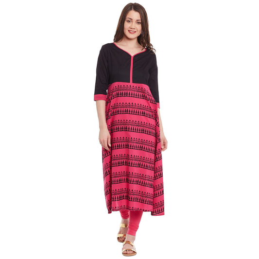 Finding Product Women's Border Print Anarkali Kurta