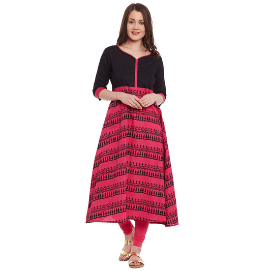 Finding Product Women's Border Print Anarkali Kurta