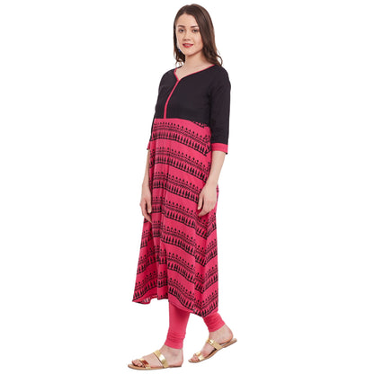 Finding Product Women's Border Print Anarkali Kurta