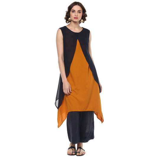 Finding Product Women's V-Shape Layeres Kurta