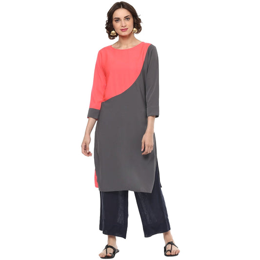 Finding Product Women's Neon Color Block Kurta