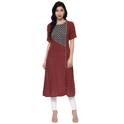Finding Product Women's Allover Printed Yoke Panelled Kurta