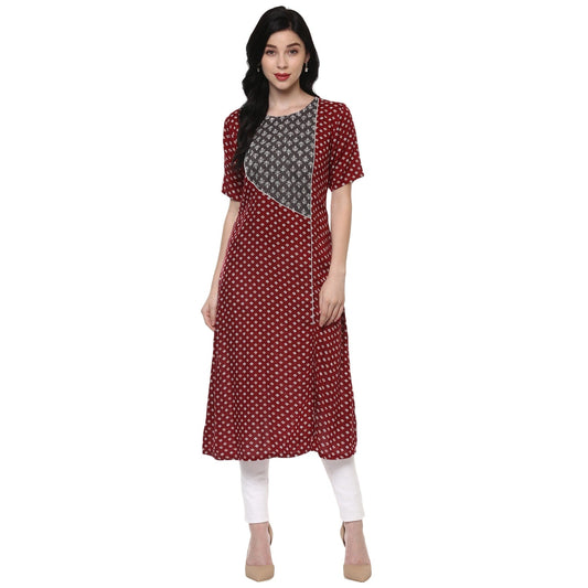Finding Product Women's Allover Printed Yoke Panelled Kurta