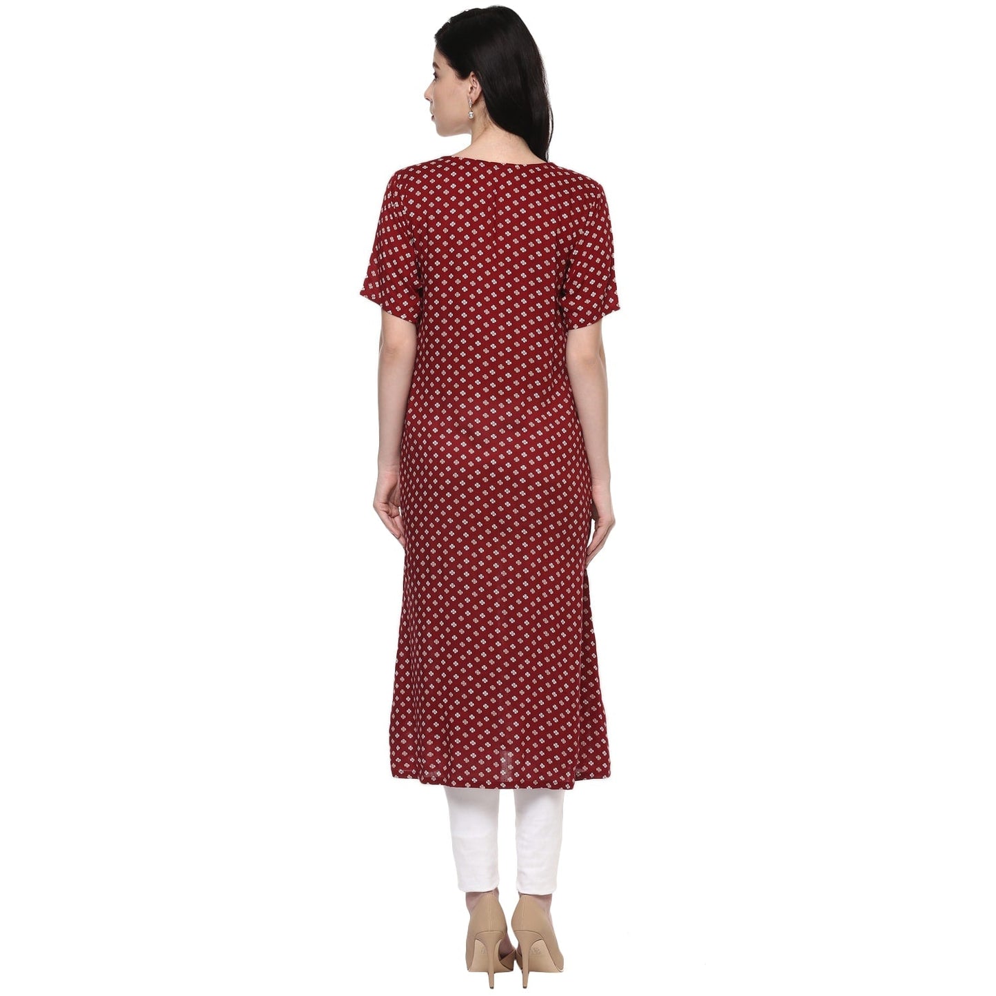Finding Product Women's Allover Printed Yoke Panelled Kurta