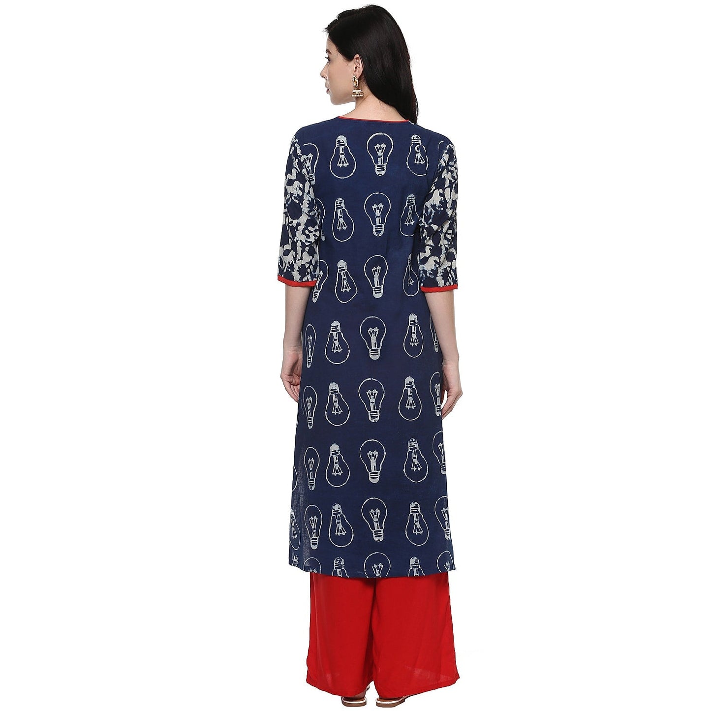 Finding Product Women's Indigo Bulb Print Kurta