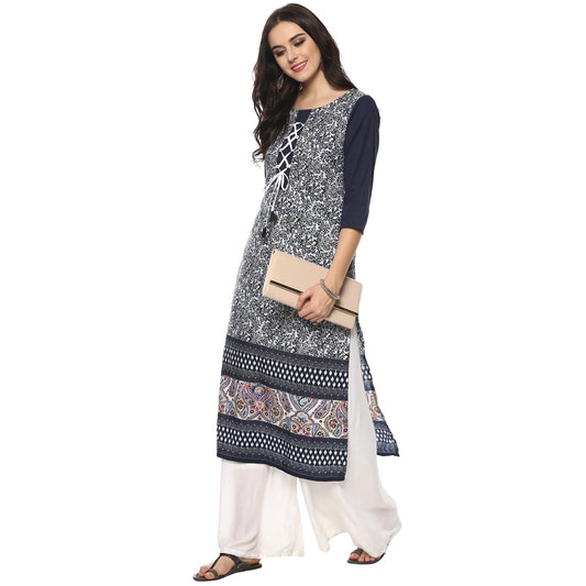 Finding Product Women's Long Dori-Placket Kurta