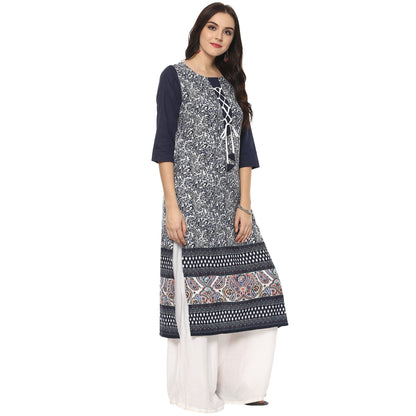 Finding Product Women's Long Dori-Placket Kurta
