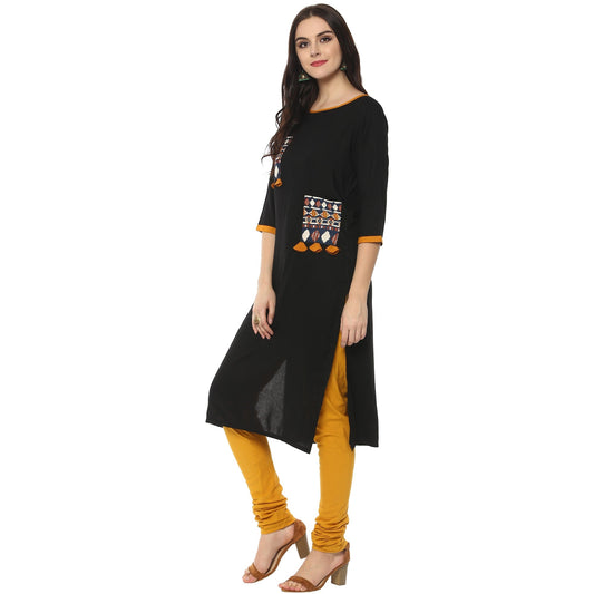 Finding Product Women's Printed Pocket Patch Kurta