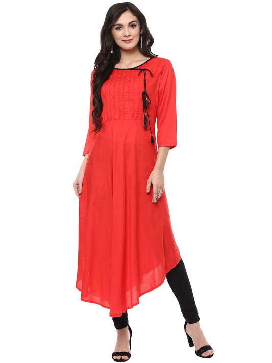 Finding Product Women's Placement Print Asymmetric Kurta