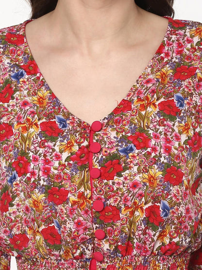 Finding Product Women's Floral Elasticised Kurta