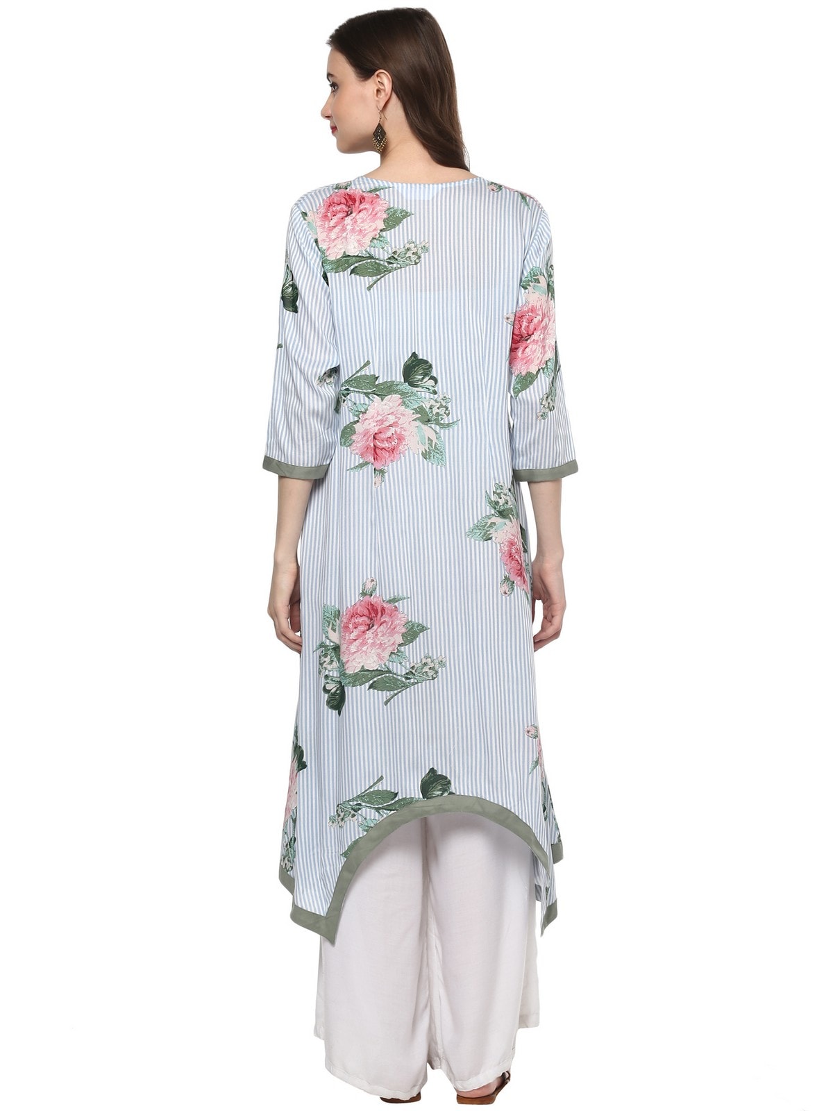 Finding Product Women's Floral Stripes Kurta