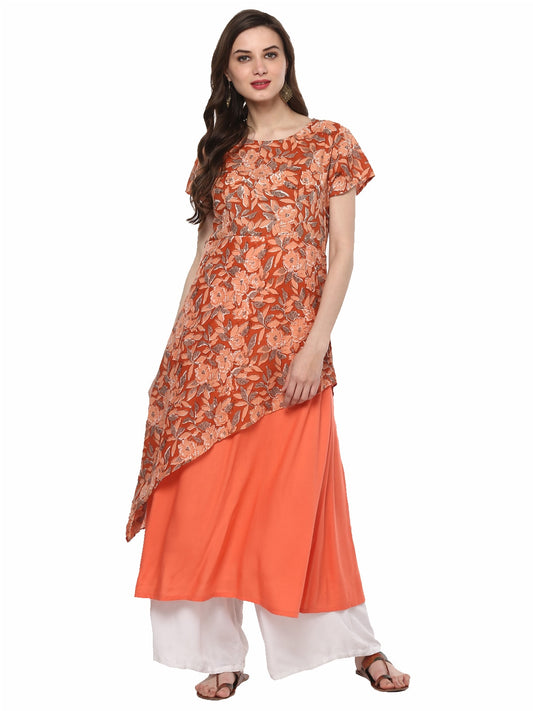 Finding Product Women's Floral Asymmetric Kurta