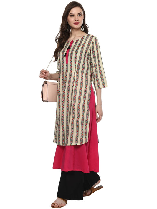 Finding Product Womens Border Layered Anarkali Kurta