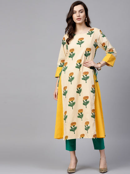 Finding Product Women's Floral Side Dori Anarkali Kurta