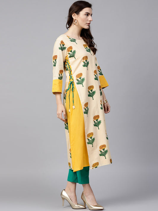 Finding Product Women's Floral Side Dori Anarkali Kurta