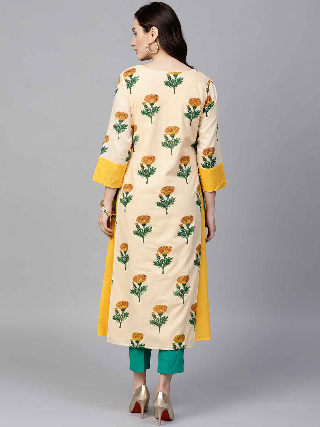Finding Product Women's Floral Side Dori Anarkali Kurta