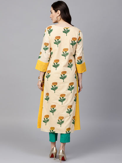 Finding Product Women's Floral Side Dori Anarkali Kurta