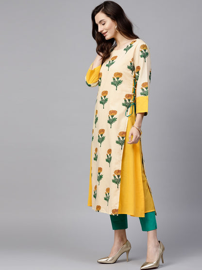 Finding Product Women's Floral Side Dori Anarkali Kurta