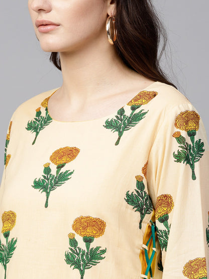 Finding Product Women's Floral Side Dori Anarkali Kurta