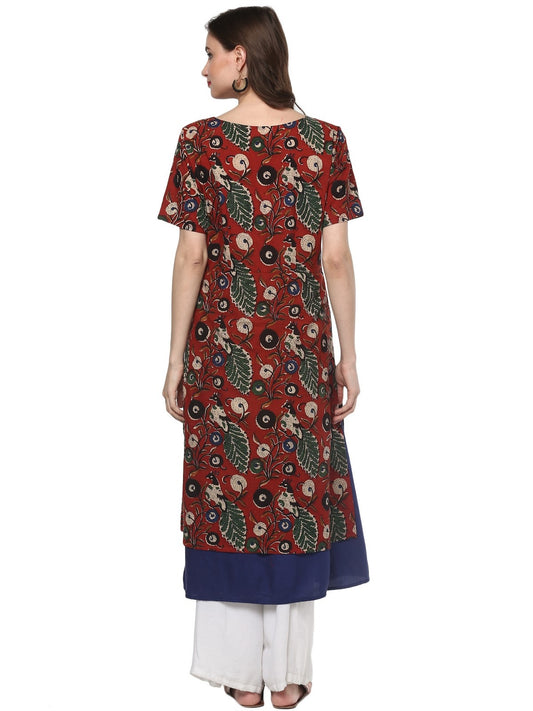 Finding Product Women's Bagru Printed Double Layer Kurta