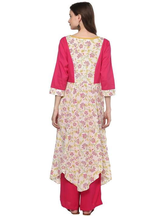 Finding Product Women's Floral Khadi Print Anarkali Kurta