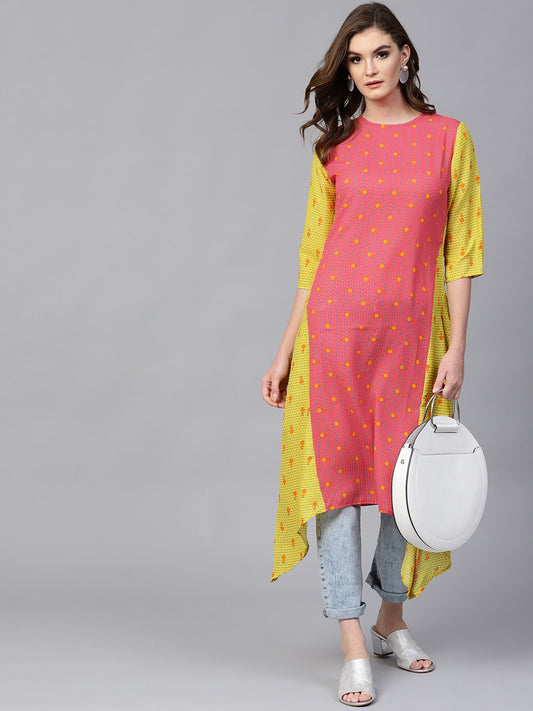 Finding Product Womens Quirky Dipped Kurta