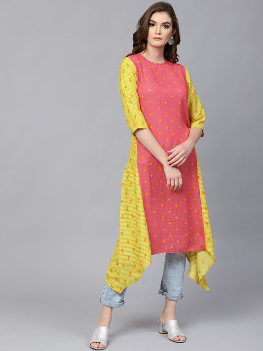 Finding Product Womens Quirky Dipped Kurta