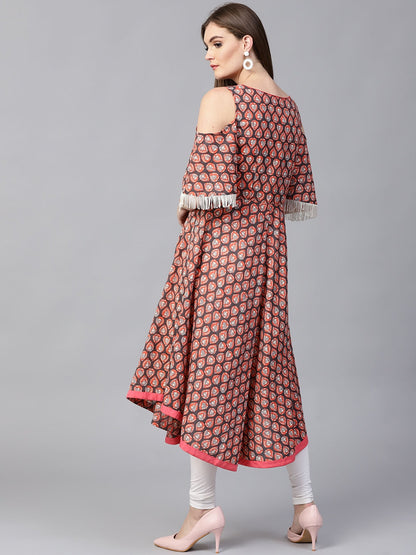 Finding Product Women's Cold Shoulder Flared Kurta