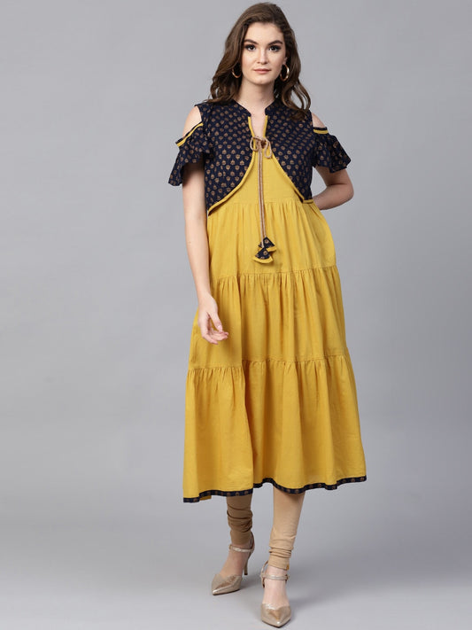 Finding Product Women's Koti Look Tiered Kurta