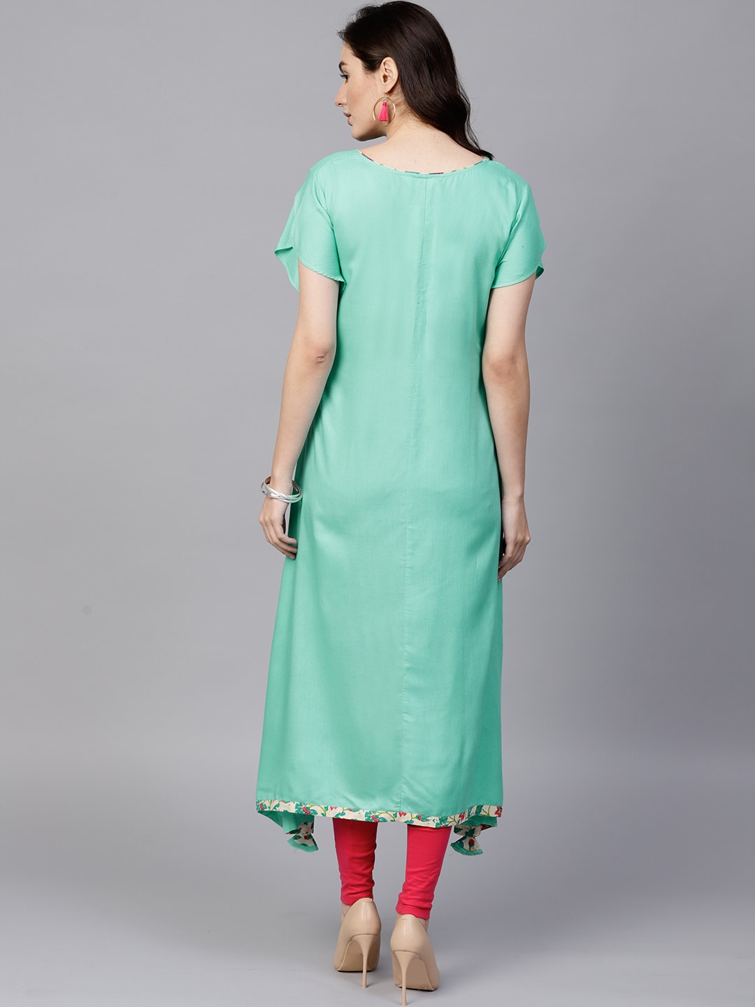 Finding Product Women's Embroidered Petal Sleeves Kurta