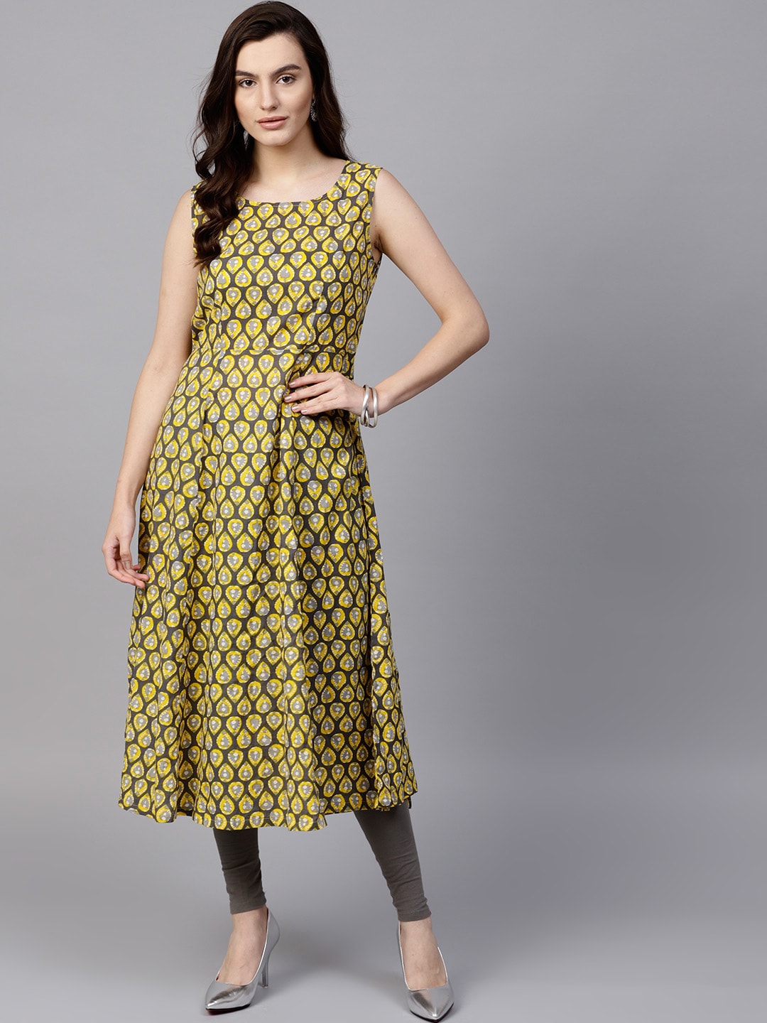 Finding Product Women's Embroidered Sheer Layered Kurta