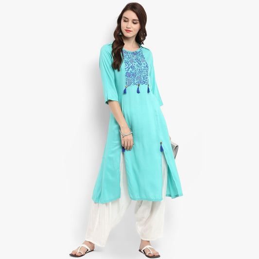Finding Product Women's Embroidered Yoke Kurta