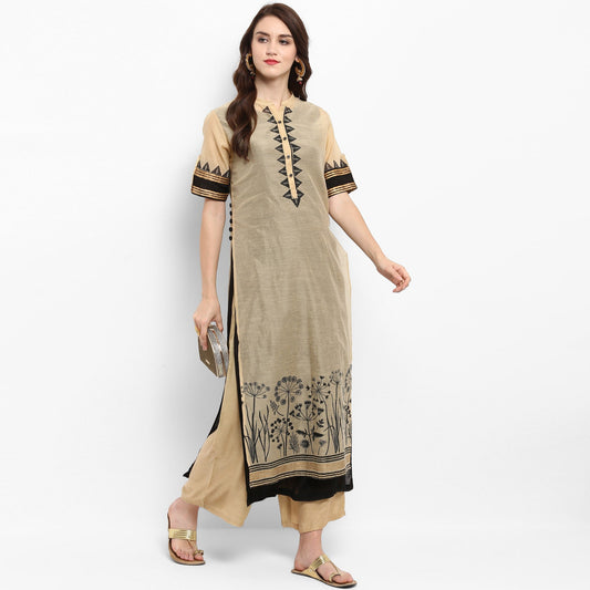 Finding Product Women's Block Printed Layered Kurta