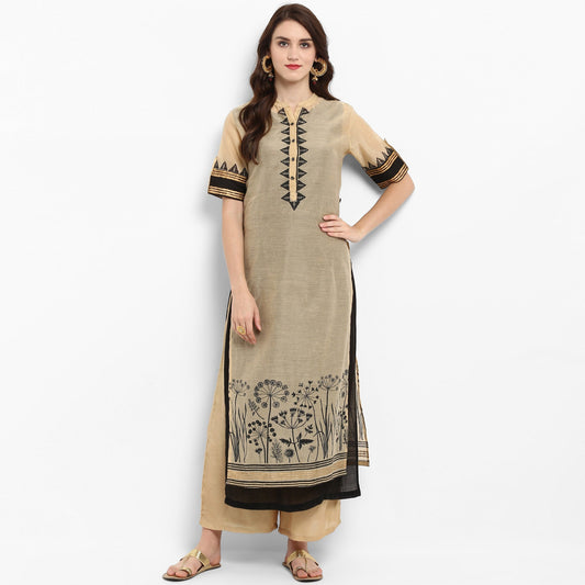 Finding Product Women's Block Printed Layered Kurta