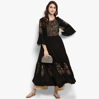 Finding Product Women's Anarkali Block Printed Kurta