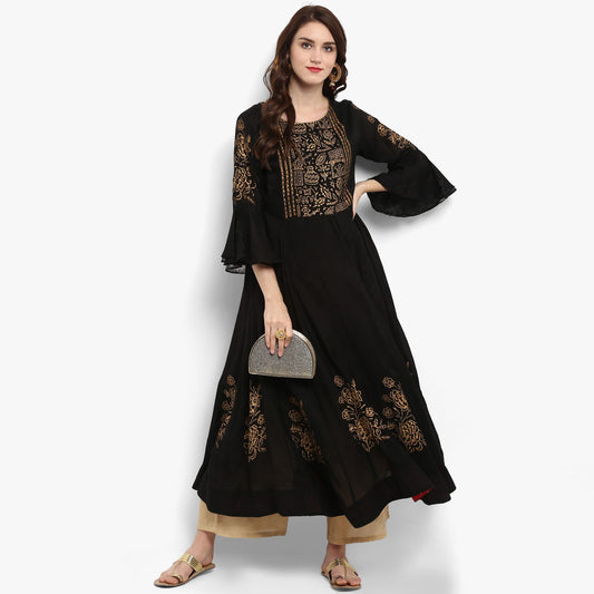 Finding Product Women's Anarkali Block Printed Kurta