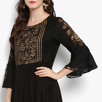 Finding Product Women's Anarkali Block Printed Kurta