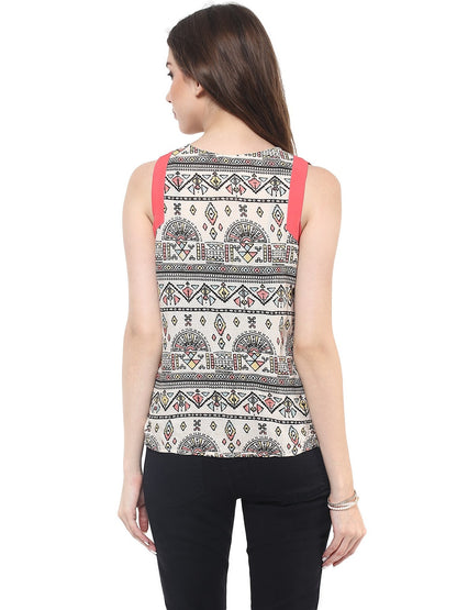 Finding Product Women's Tribal Print Incut Top