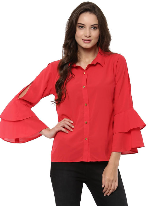 Finding Product Women's Loose Shirt With Bell Sleeves