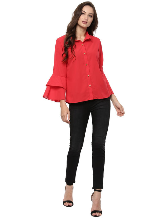 Finding Product Women's Loose Shirt With Bell Sleeves