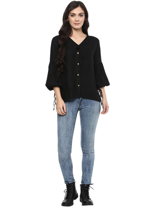 Finding Product Women's Solid Balloon Sleeves