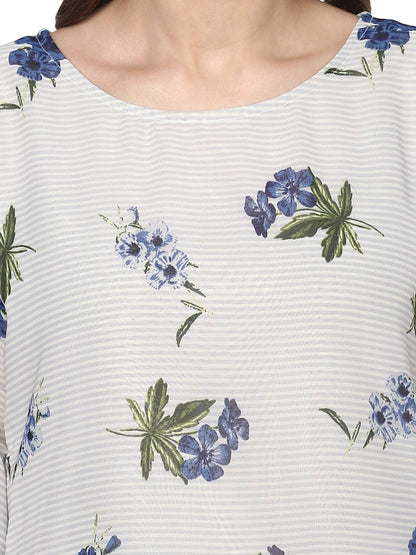 Finding Product Women's Floral Lantern Sleeves Top