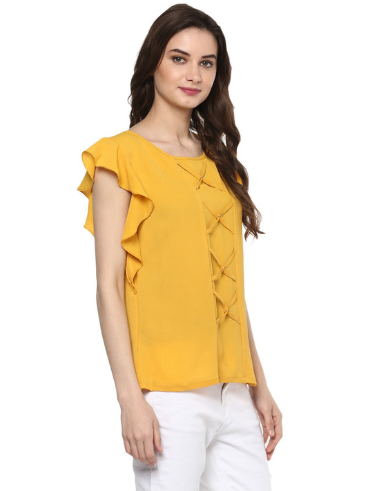 Finding Product Women's Solid Criss Cross Top