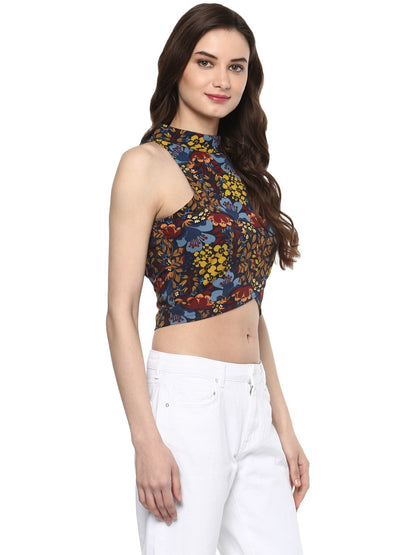 Finding Product Women's Floral Incut Crop Top